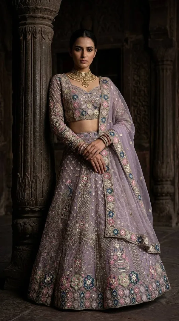 Premium_White_Color_Soft_Net_Embroidered_Lehenga_Choli