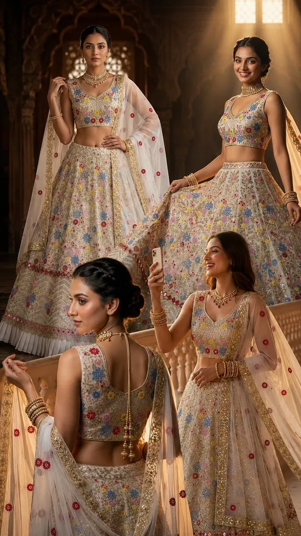 Beige_Embellished_Flared_Lehenga_Choli_For_Women