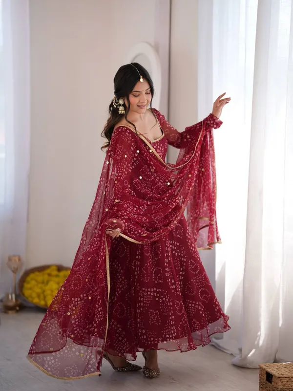 Maroon_Faux_Georgette_Digital_Print_Anarkali_Suit_Set