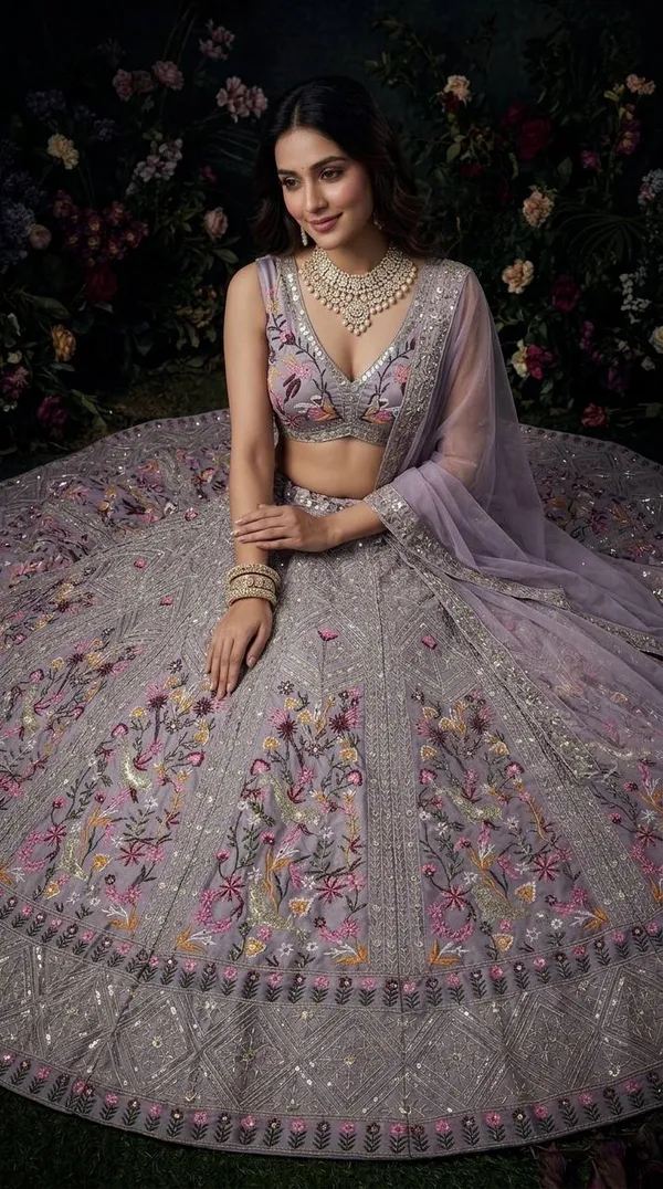 Engagement_Special_Tabby_Silk_Pearl_Embroidery_Sequence_Work_Lehenga_Choli