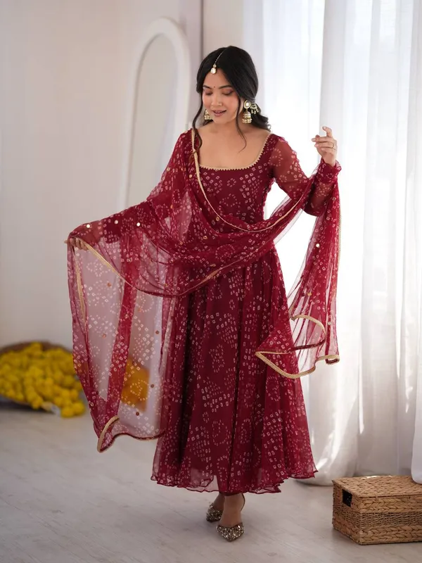 Maroon_Faux_Georgette_Digital_Print_Anarkali_Suit_Set