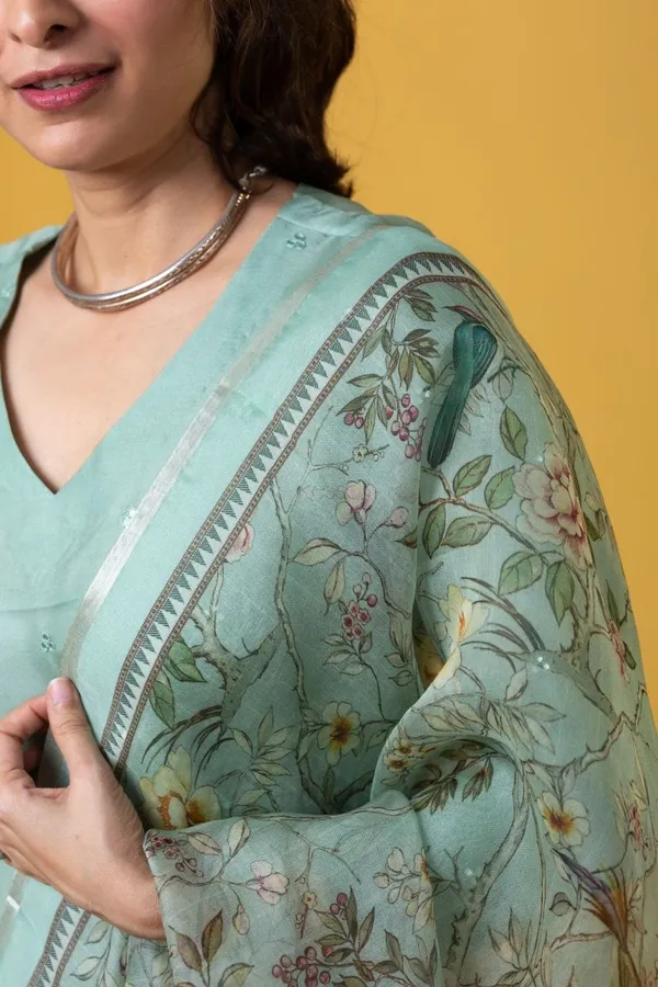 Chanderi_Salwar_Suit_With_Embroidered_And_Print_Work