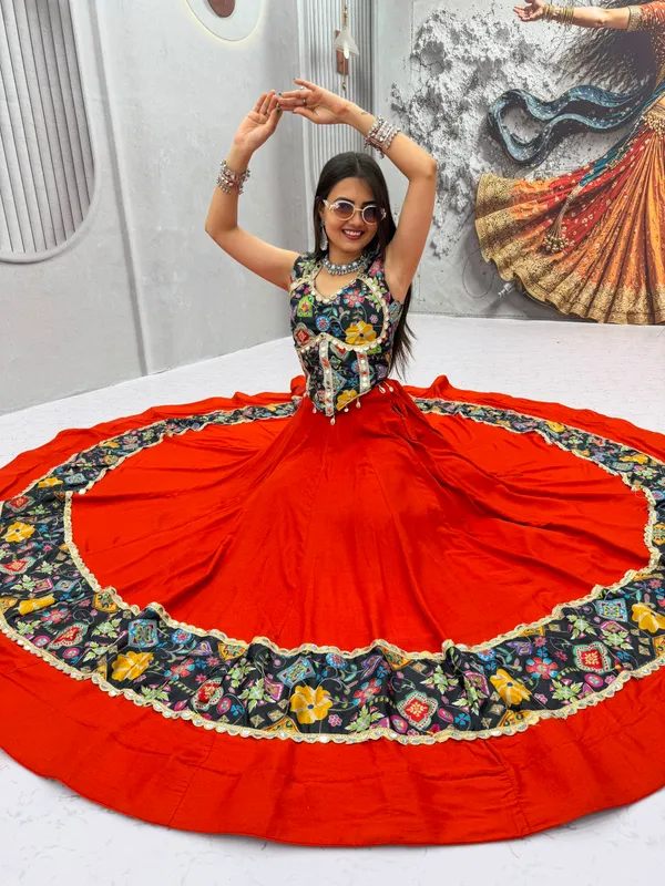 Orange_Cotton_Real_Mirror_Navratri_Lehenga_Choli