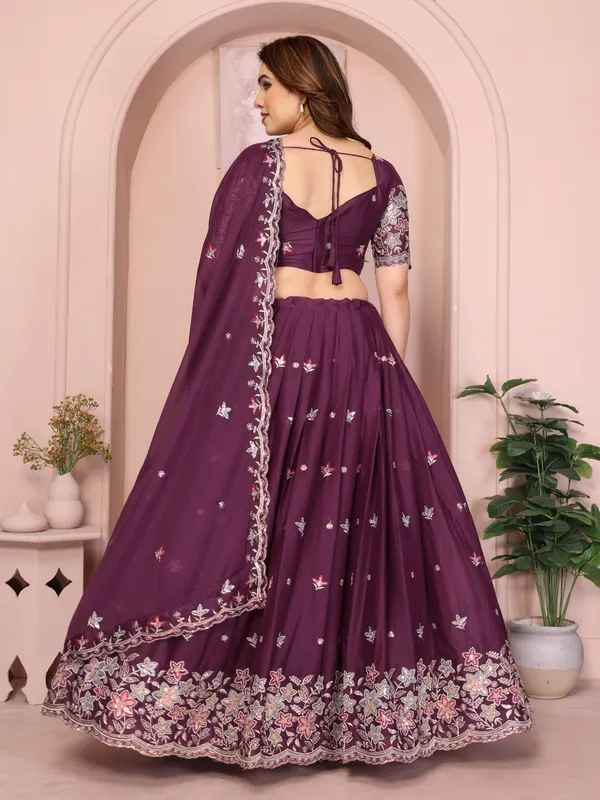 Womens_Star_Georgette_Traditional_Motif_Semi_Stitched_Lehenga_Choli_With_Cnotrance_Dupatta_Set_(Wine)