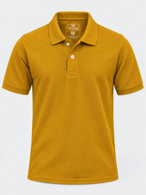 Mustard_Dry_Fit_Polo_T_Shirt_For_Men