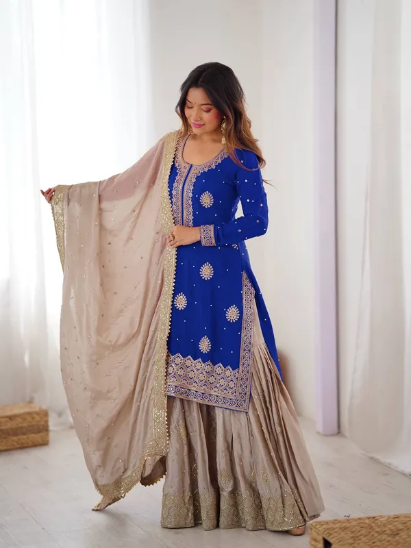 Royal_Blue_Embroidered_Sharara_Set_Featuring_Intricate_Zari_Thread_Work_And_A_Matching_Dupatta