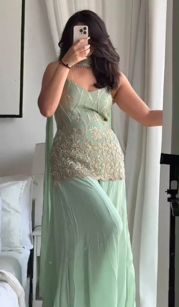 Green_Faux_Georgette_Embroidered_Palazzo_Set_Stitched