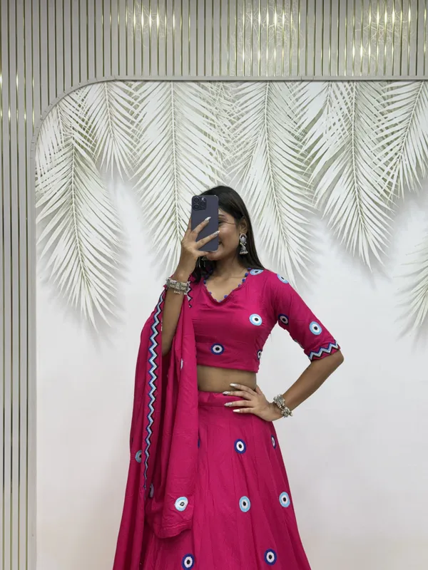 Pink_Pure_Cotton_Evil_Eye_Embroidery_Heavy_Thread_Work_Lehenga_Choli_Set