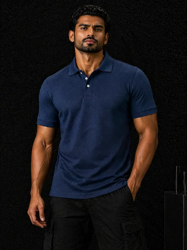 Navy_Textured_Polo_T-Shirt_for_Men