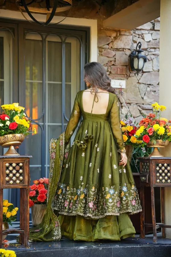 Vatsala_Green_Organza_Anarkali_Suit_Set