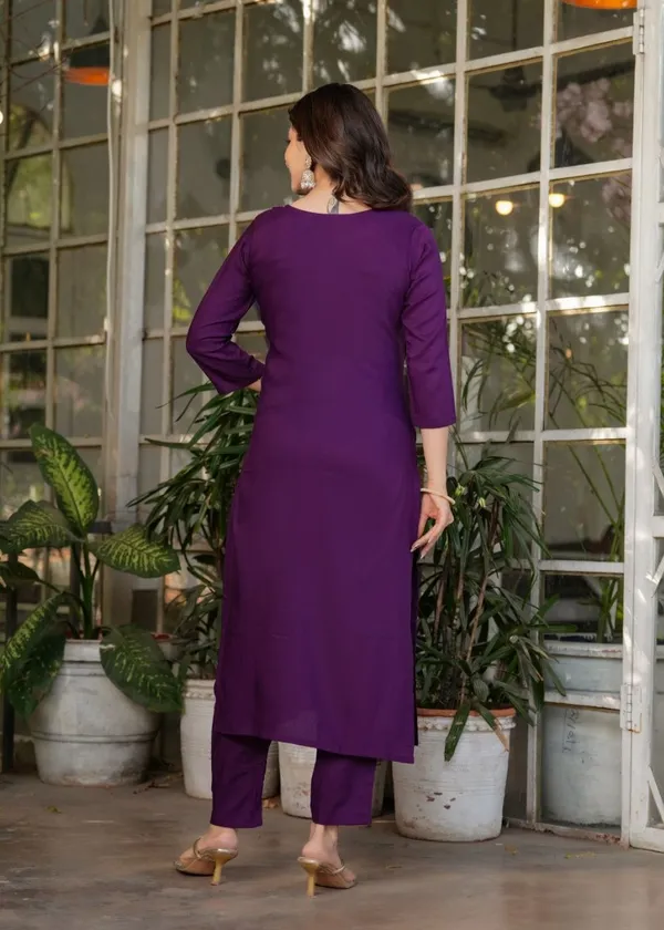 Purple_Viscose_Rayon_Kurta_Set