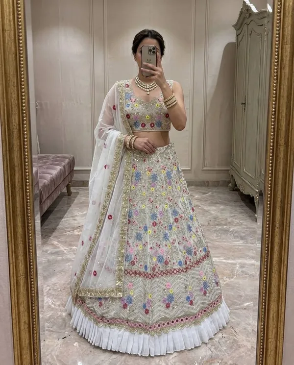 Beige_Embellished_Flared_Lehenga_Choli_For_Women
