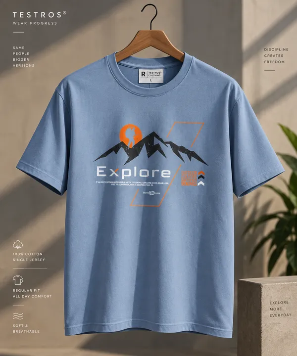 Blue_Cotton_Regular_Fit_Graphic_T_Shirt_For_Men