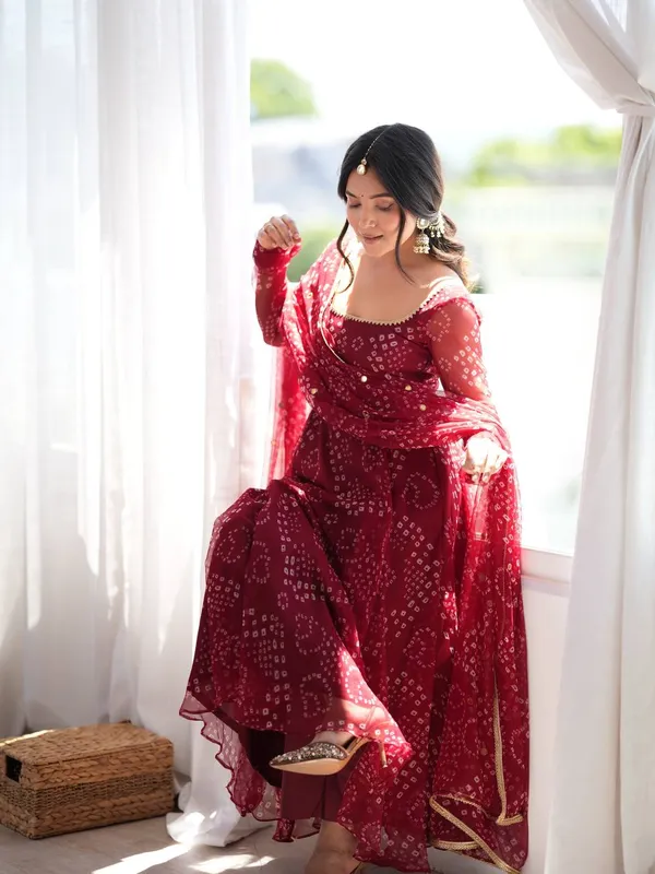 Maroon_Faux_Georgette_Digital_Print_Anarkali_Suit_Set