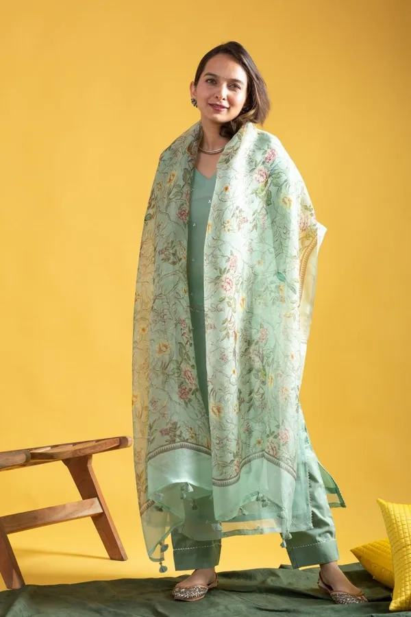 Chanderi_Salwar_Suit_With_Embroidered_And_Print_Work