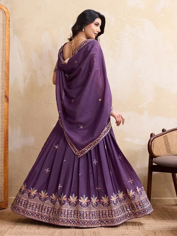 Elegant_Purple_Georgette_Embroidered_Lehenga_Choli_Set_With_Matching_Blouse_And_A_Decorative_Dupatta