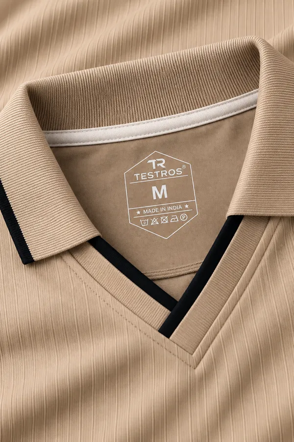 Beige_Jacquard_Contrast_Trim_Polo_T_Shirt_For_Men