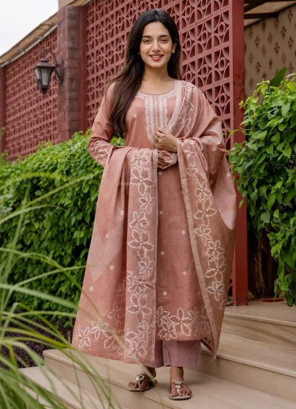 Cotton_Jacquard_Self_Woven_Straight_Kurta_With_Pant_And_Dupatta
