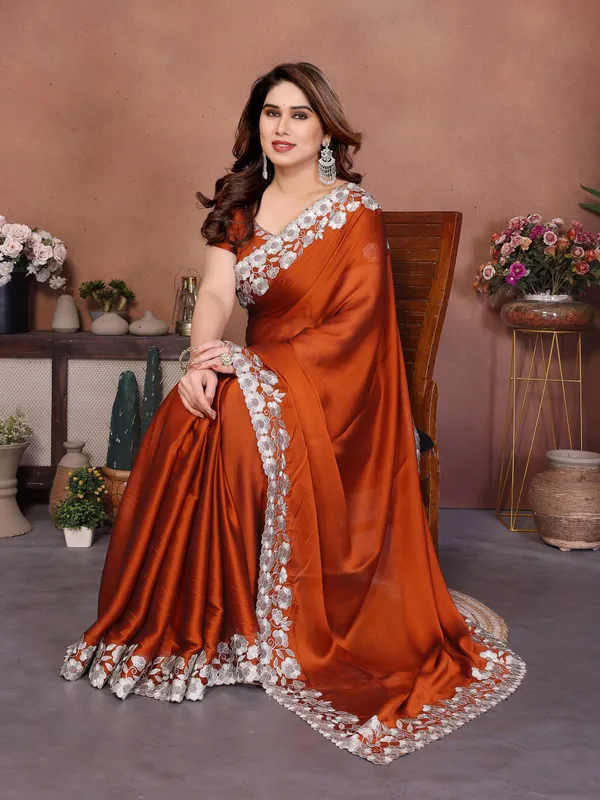 Orange_Rangoli_Silk_Zari_Embroidered_Saree