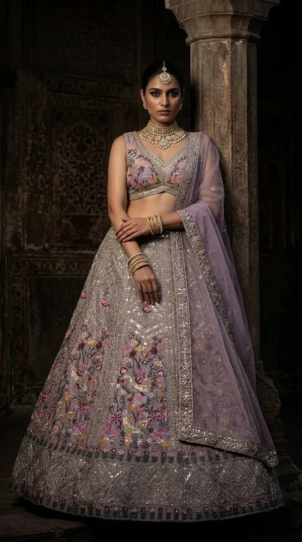 Engagement_Special_Tabby_Silk_Pearl_Embroidery_Sequence_Work_Lehenga_Choli