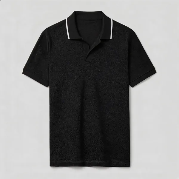 Black_Crape_Regular_Fit_Polo_T_Shirt_For_Men
