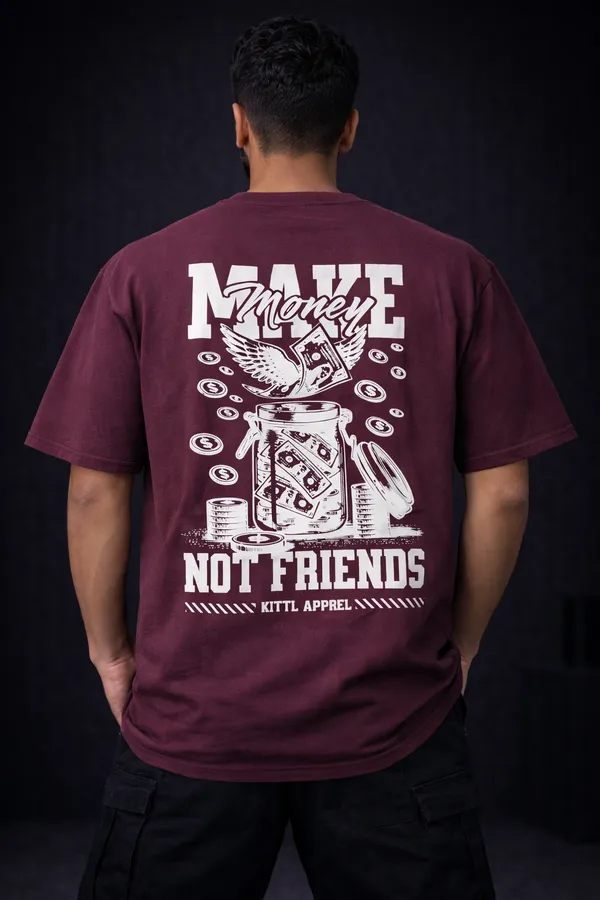 Burgandy_Graphic_Oversized_Fit_T-Shirt_For_Men