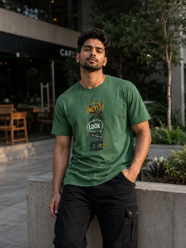 F.Green_Regular_Fit_Graphic_T-Shirt_for_Men