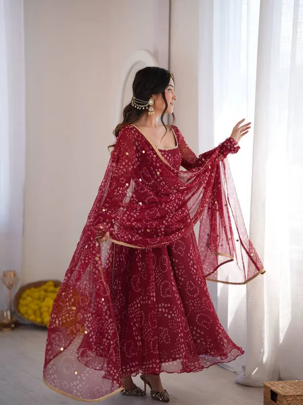 Maroon_Faux_Georgette_Digital_Print_Anarkali_Suit_Set