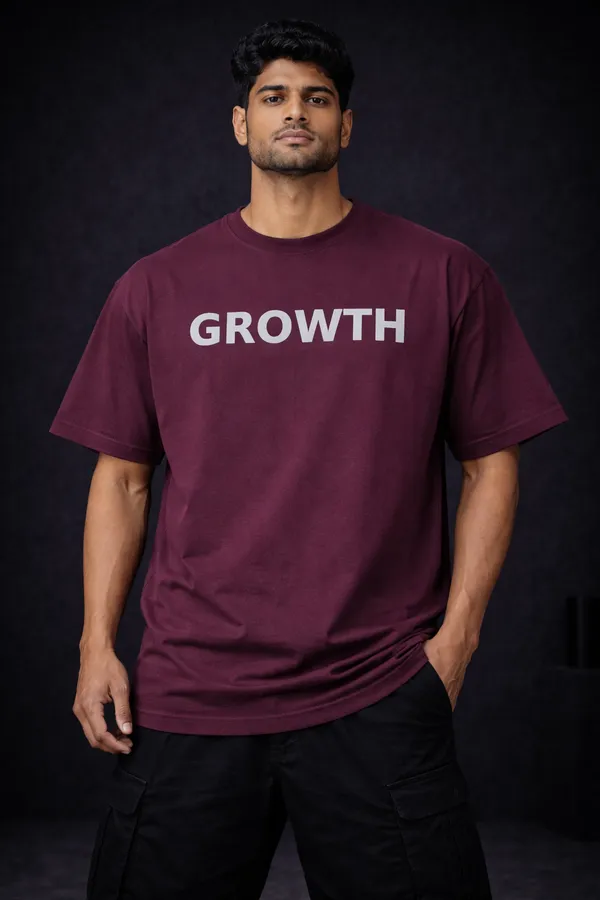 Burgandy_Graphic_Oversized_Fit_T-Shirt_For_Men