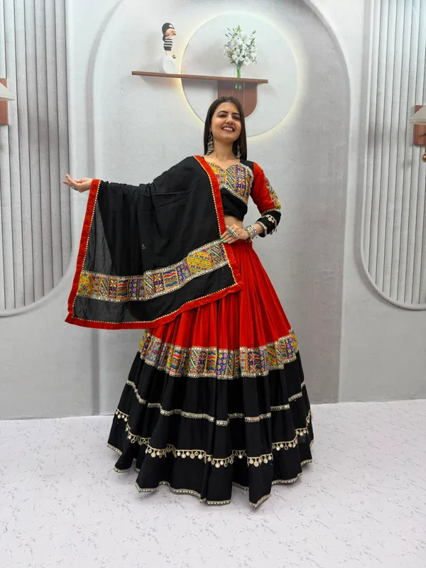 Rust_Cotton_Navratri_Lehenga_Choli