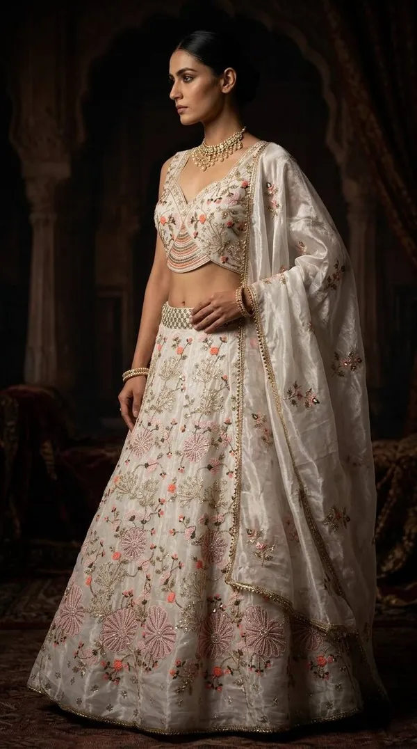Engagement_Special_Tabby_Silk_Pearl_Embroidery_Sequence_Work_Lehenga_Choli