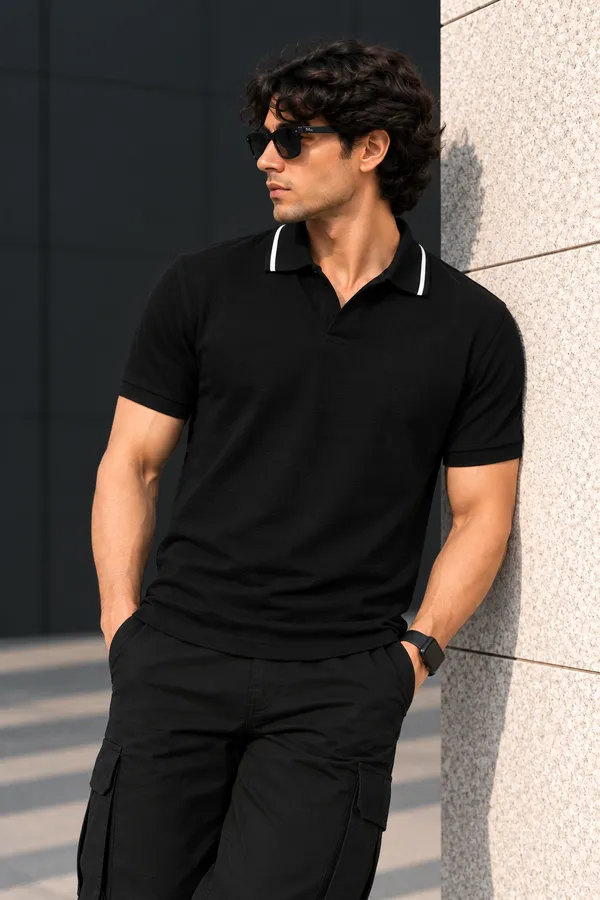 Black_Crape_Relaxed_Fit_Polo_T_Shirt_For_Men