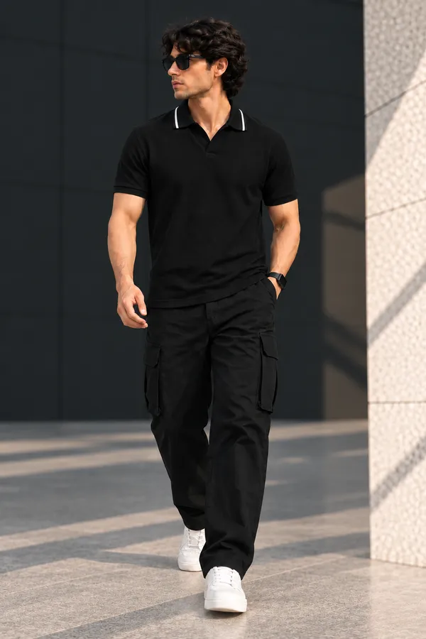 Black_Crape_Relaxed_Fit_Polo_T_Shirt_For_Men