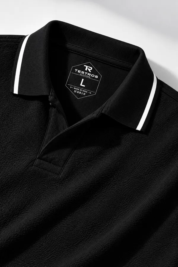 Black_Crape_Relaxed_Fit_Polo_T_Shirt_For_Men
