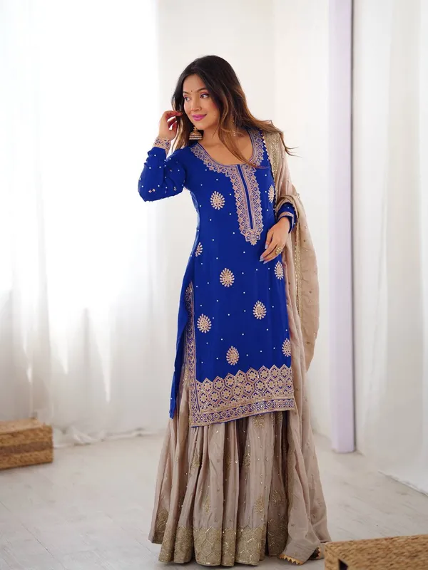 Royal_Blue_Embroidered_Sharara_Set_Featuring_Intricate_Zari_Thread_Work_And_A_Matching_Dupatta