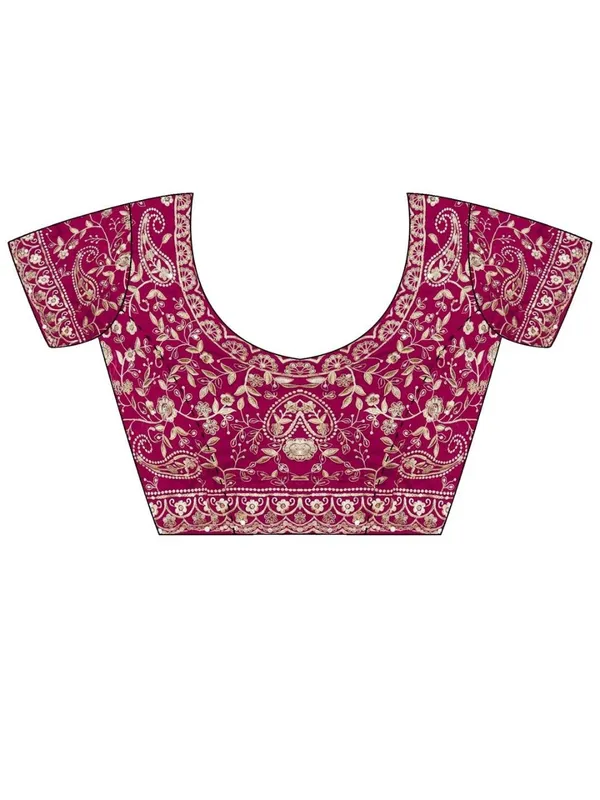 Rani_Pink_Chiffon_Saree_With_Blouse