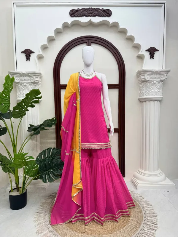 Women_Anarkali_Suit_Set_With_Dupatta,_Fendi_Silk_Kurta_Pant_Set