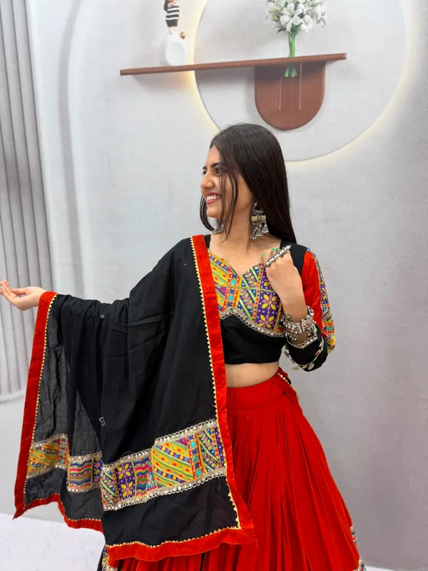 Rust_Cotton_Navratri_Lehenga_Choli
