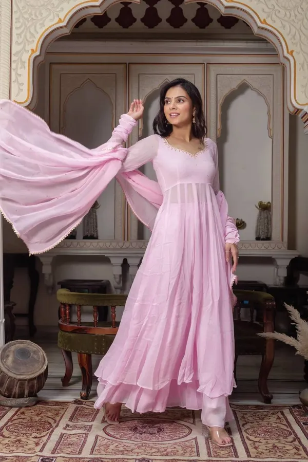 Women'S_Baby_Pink_Flared_Anarkali_Kurta_Palazzo_Set_With_Dupatta_Stitched
