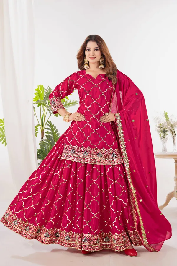 Pink_Silk_Anarkali_Embroidered_Sharara_Kurti_Set_For_Women