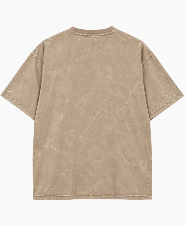 Beige_Cotton_Acid_Wash_Drop_Shoulder_Graphic_T_Shirt_For_Men