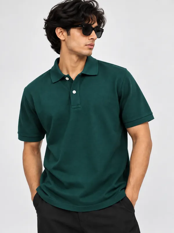 Dark_Green_Dry_Fit_Polo_T_Shirt_For_Men