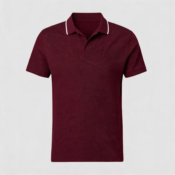 Wine_Crepe_Regular_Fit_Polo_T_Shirt_For_Men