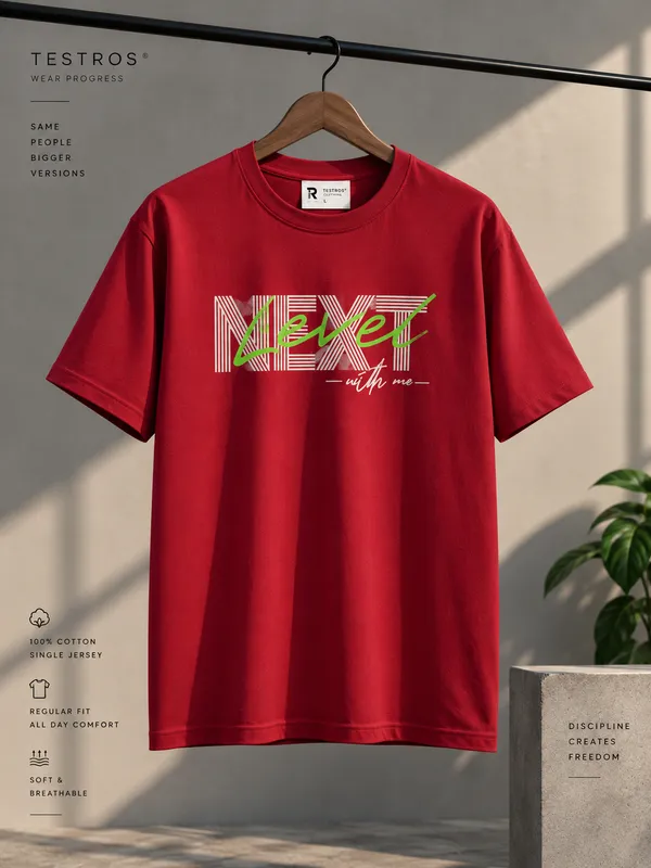 Maroon_Cotton_Regular_Fit_Graphic_T_Shirt_For_Men