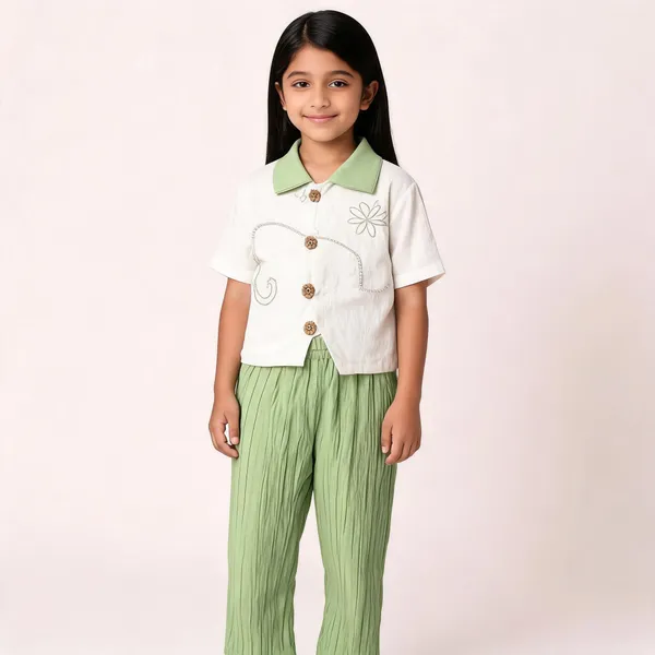 Green_White_Chanderi_Embroidered_Ethnic_Kurta_Set_For_Baby