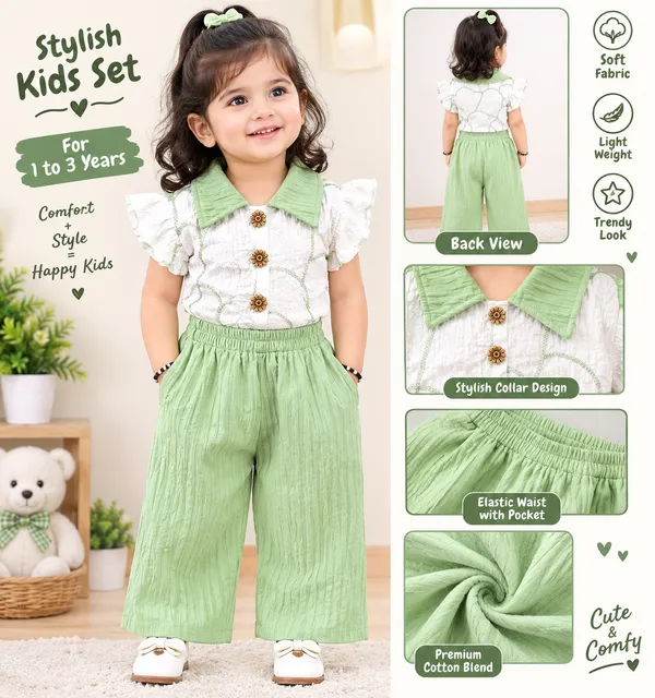 Green_White_Chanderi_Flutter_Sleeve_Co_Ord_Set_For_Girls