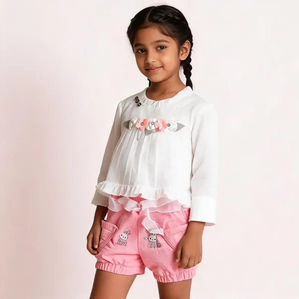 Pink_White_Cotton_Partywear_Outfit_Set_For_Girls
