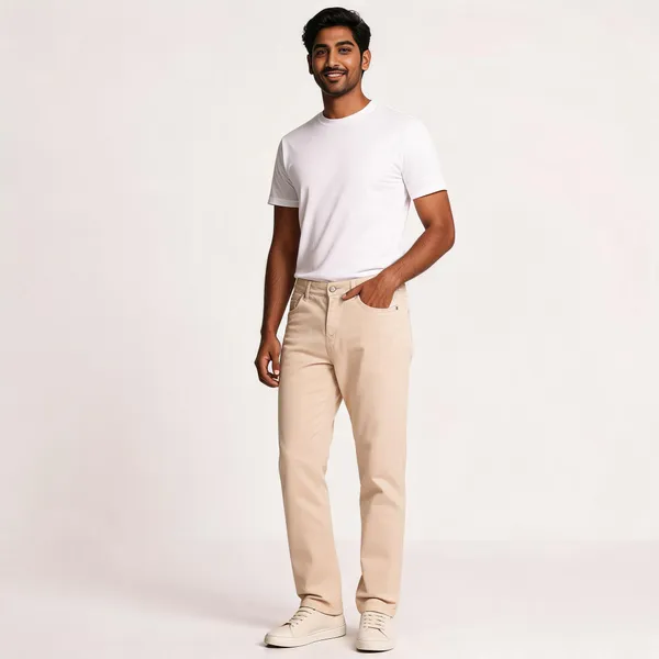 Cream_Denim_Straight_Fit_Jeans_For_Men