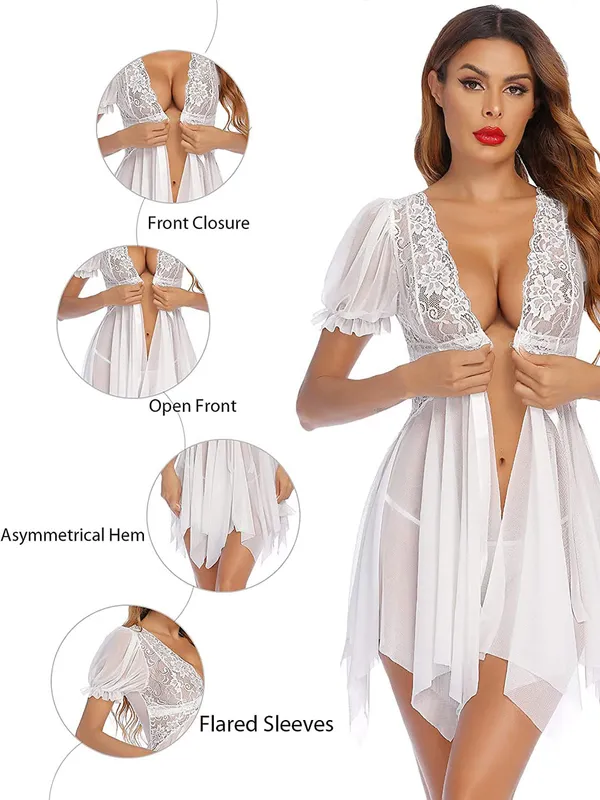 Lace_Embroidered_Babydoll_Sleepwear_Navy