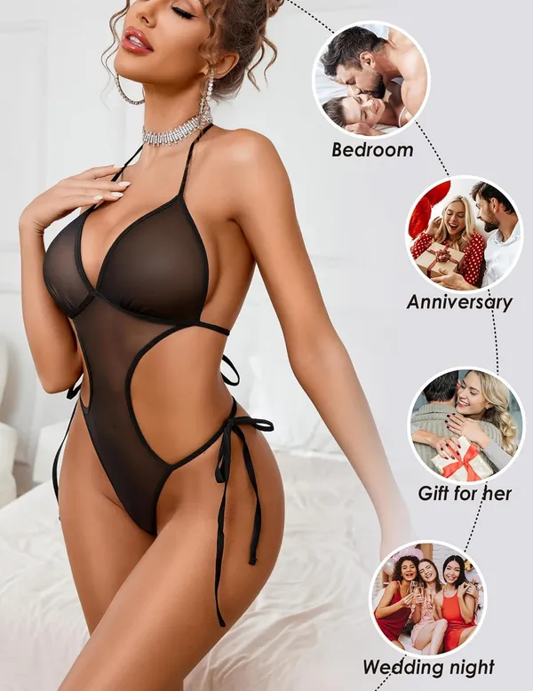 Deep_V_Teddy_Lingerie_Black